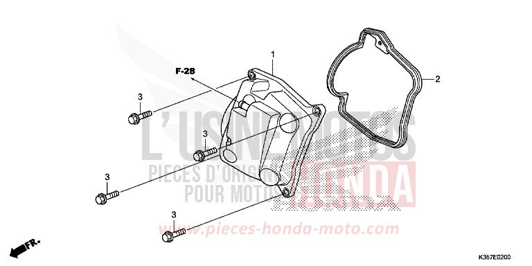 CYLINDER HEAD COVER for PCX 125 M00NDUST SILVER METALLIC (NHB29) from 2015